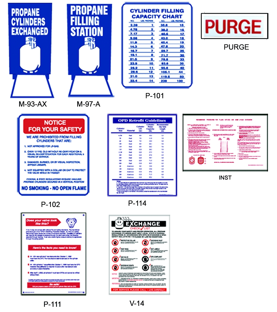 Cylinder Exchange Decals & Signs